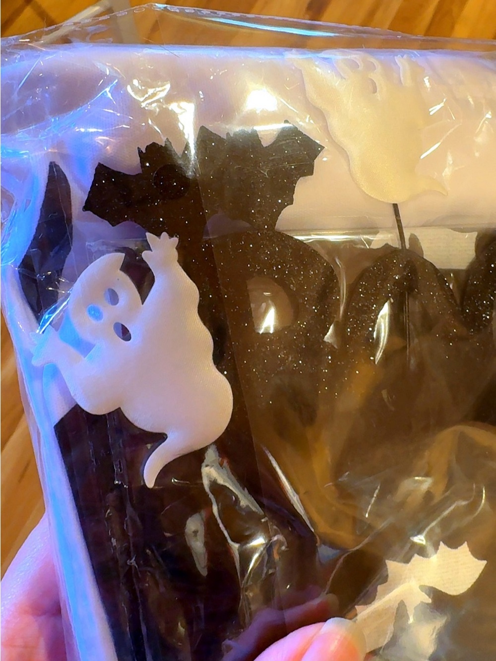 NWT Ghost Halloween Costume Adult Medium/Large w/ Headband & Ghost Tights 3-Piec - Picture 7 of 7